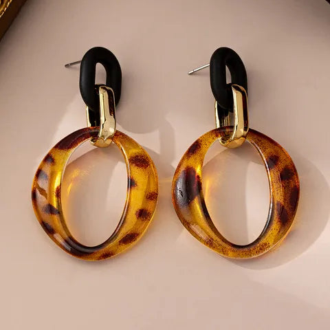 Boucles léopard vintage