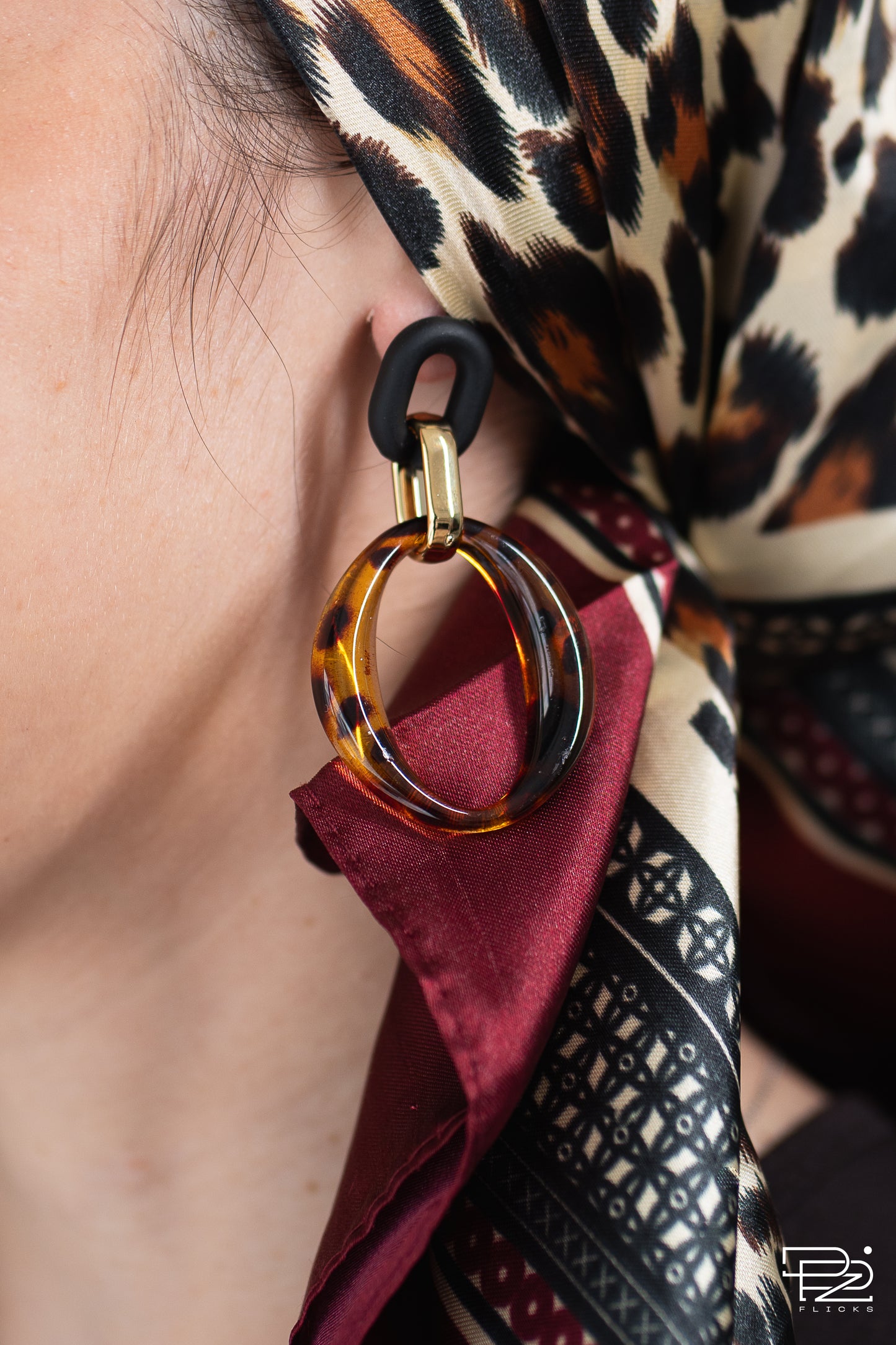 Boucles léopard vintage